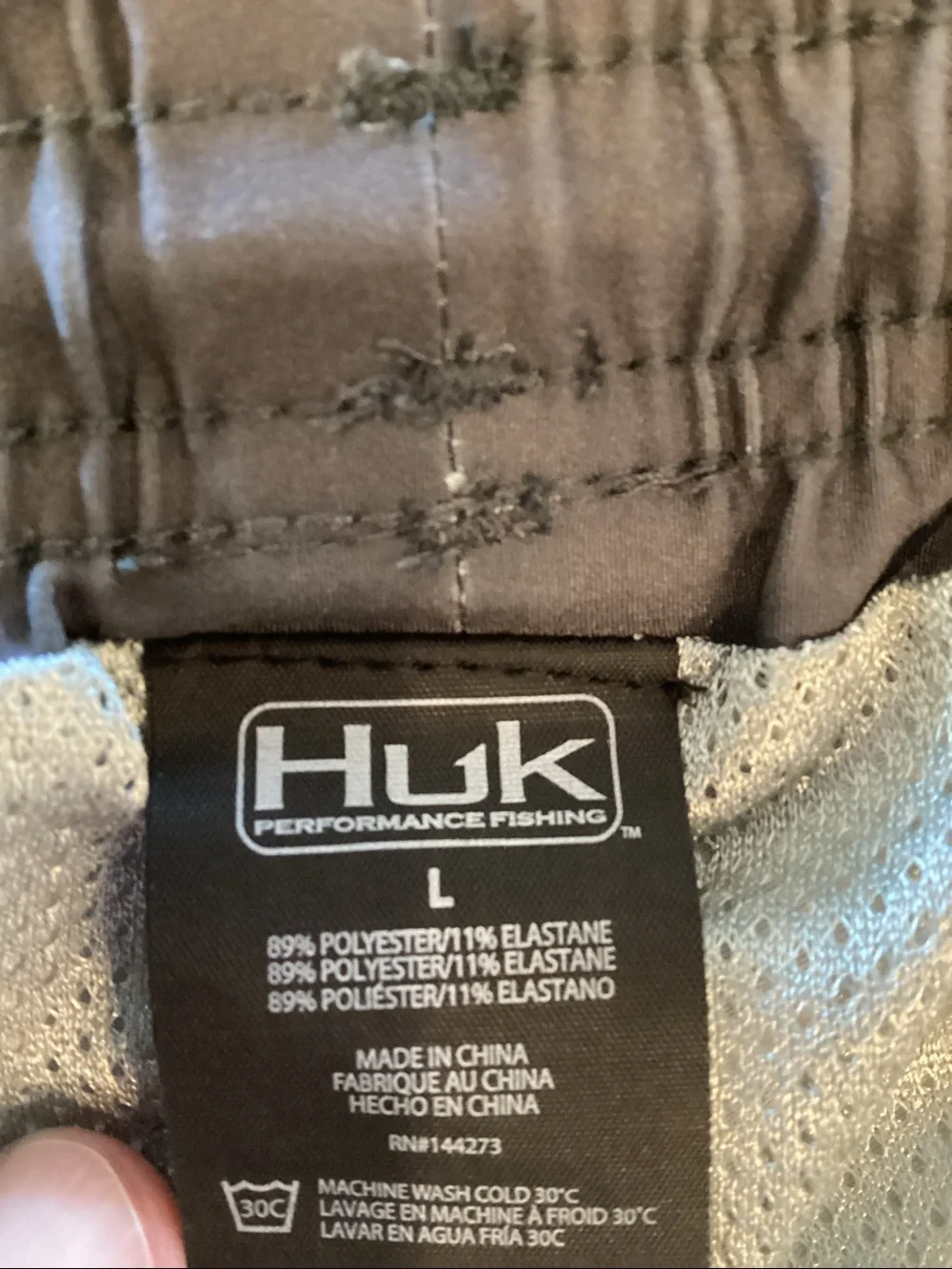 Huk Black & White Tie-Dye Swim Trunks